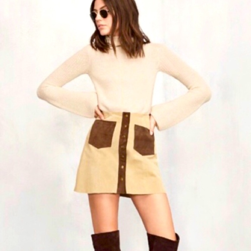 Reformation Suede Tucson Skirt 🌵